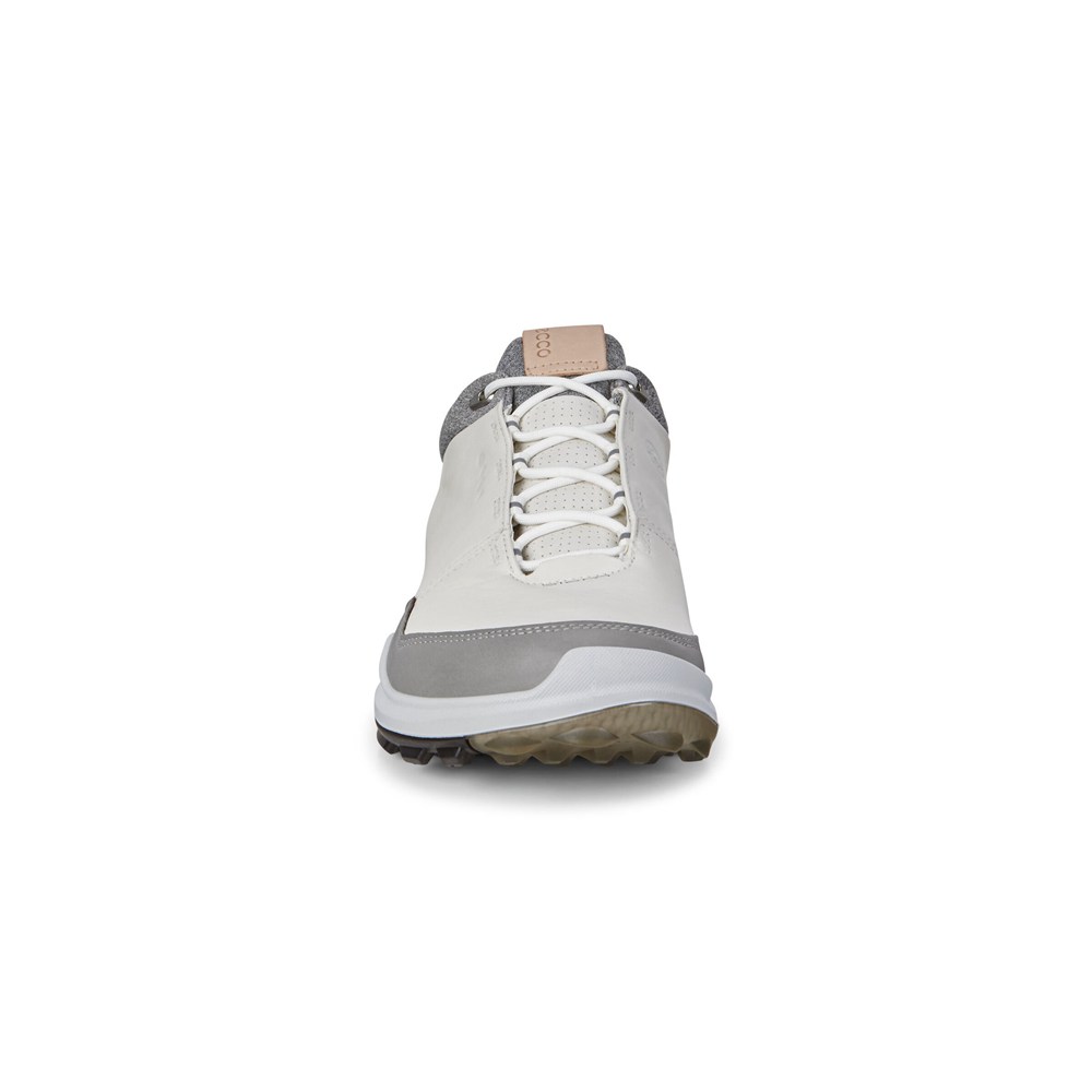 ECCO Mens Golf Shoes White/Grey - Biom Hybrid 3 Gtx - HIS-538726